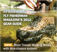 NEW River Treads Wading Boots with Boa-closure system. As Seen in Fly Fisherman Magazine's 2012 Gear Guide