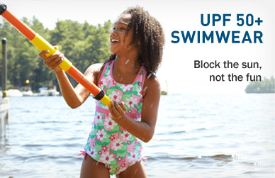 UPF 50+ Swimwear. Block the sun, not the fun.