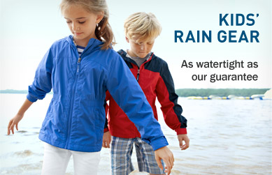 Kids&rsquo; Rain Gear. As watertight as our guarantee.
