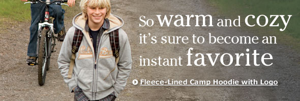 Fleece-Lined Camp Hoodie, Logo