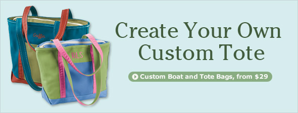 Custom Boat and Tote Bag, $29