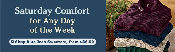 Blue Jean Sweaters, from $36.50