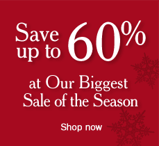 Save up to 60% at Our Biggest Sale of the Season