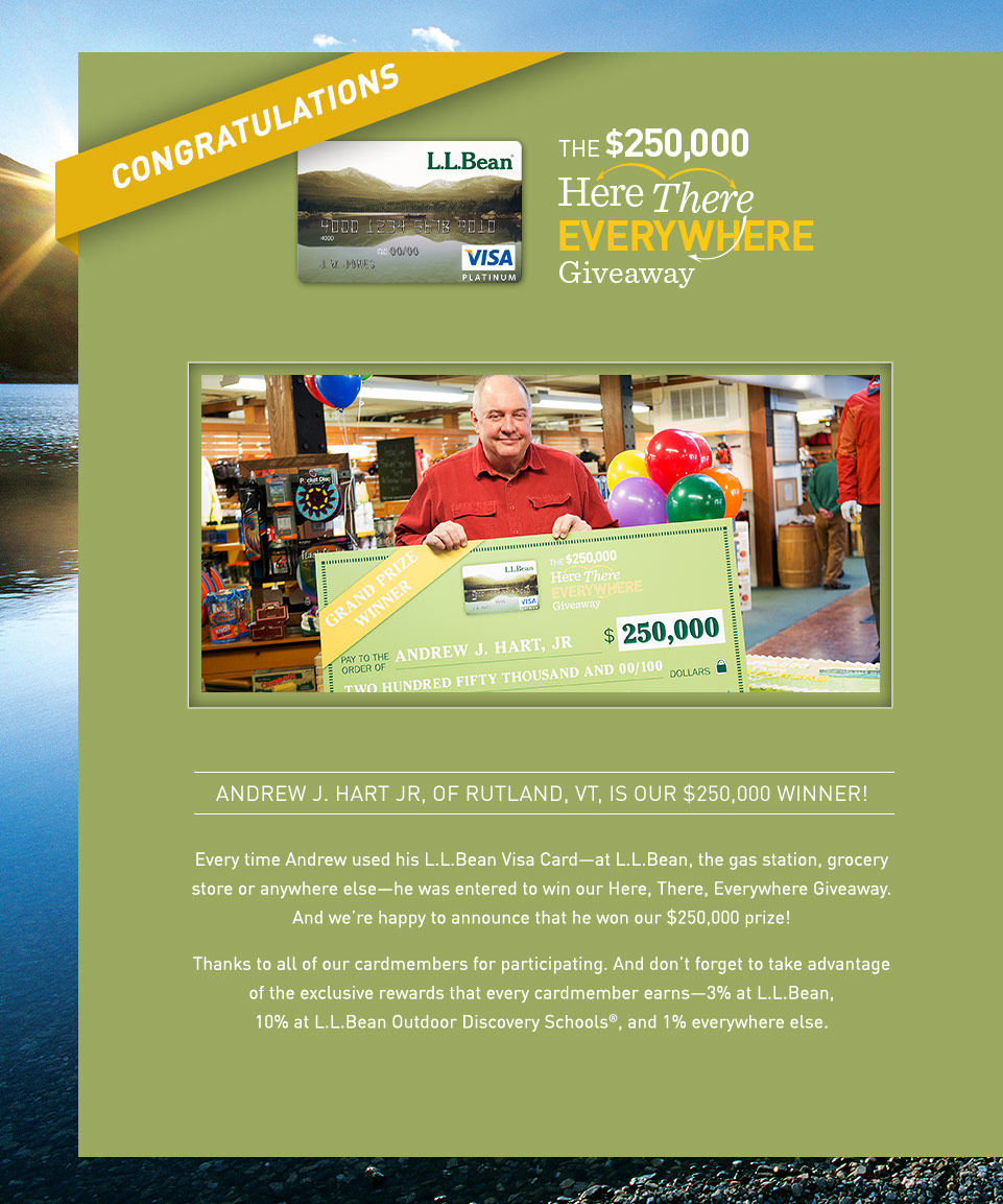 Here, There, Everywhere $250,000 Giveaway.