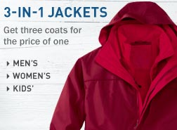 3-in-1 Jackets. Get three coats for the price of one. 