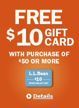 Free $10 gift card with purchase of $50 or more.