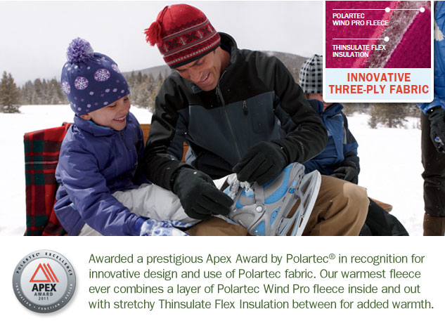 Recipient of an Apex Award for innovative design of Polartec fabric