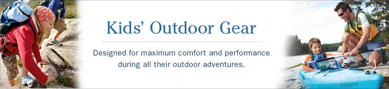 Alt= Kids' Outdoor Gear. Designed for maximum comfort and performance during all their outdoor adventures.