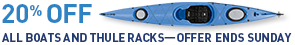 20% Off All Boats and Thule Racks.