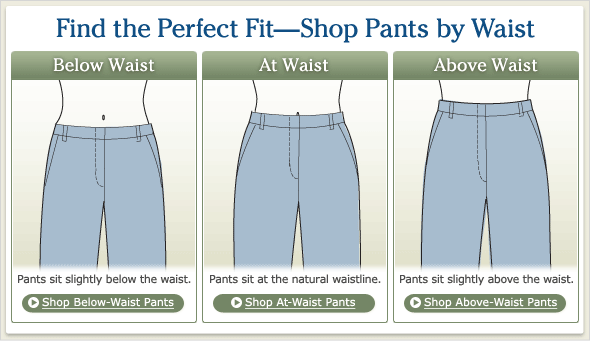 Find the Perfect Fit--Shop Pants by Waist