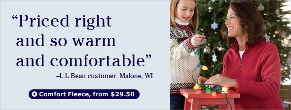 Comfort Fleece, from $29.50