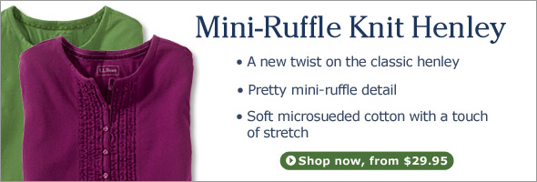 Mini Ruffle-Knit Henley