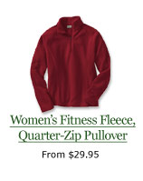 Women's Fitness Fleece, Quarter-Zip Pullover, from $29.95