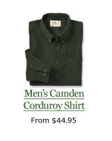 Men's Camden Corduroy Shirt, from $44.95
