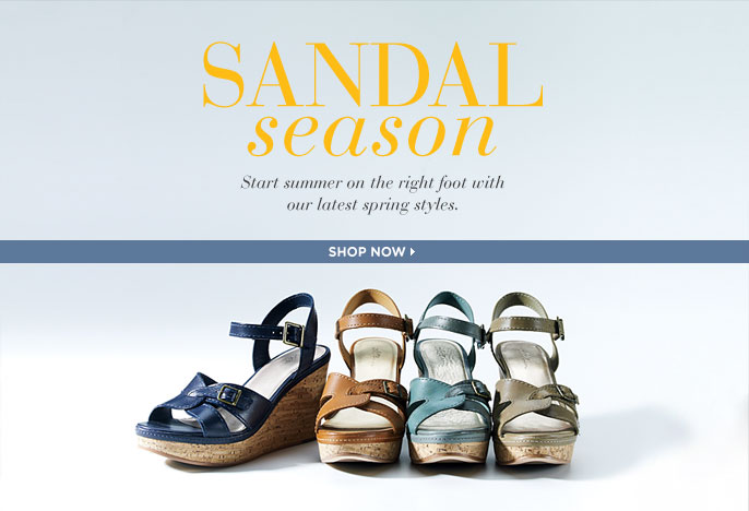 Sandal Season Start summer on the right foot with our latest spring styles.