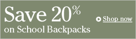 Save 20% on School Backpacks