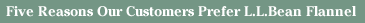 Five Reasons Our Customers Prefer L.L.Bean Flannel