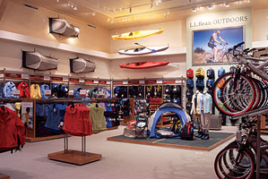Inside the L.L.Bean store
