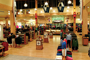 Inside the L.L.Bean store