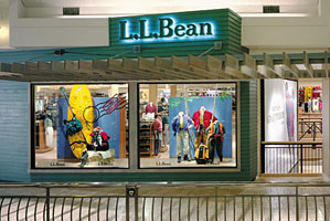 Inside the L.L.Bean store