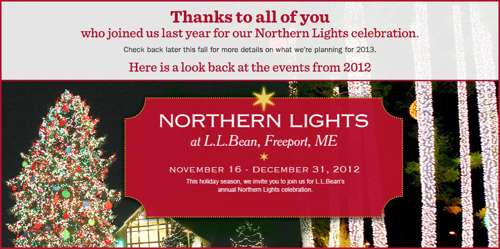 Thanks to all of you who joined us last year for our Northern Lights celebration. Check back later this fall for more details on what we're planning for 2013. Here's a look back at the events from 2012