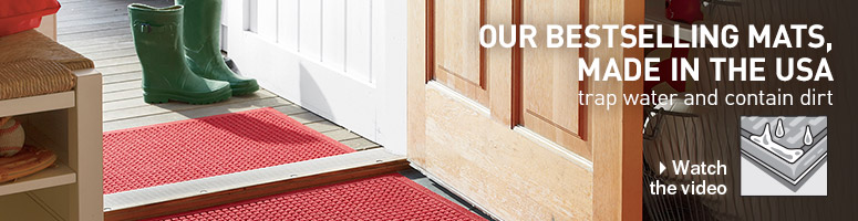 Our bestselling mats, made in the USA. Trap water and contain dirt.