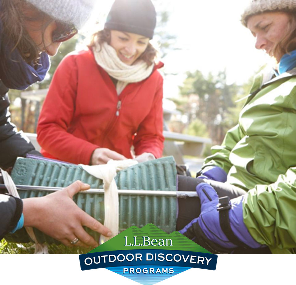 L.L.Bean Outdoor discovery programs. Wilderness First Aid and Instructor Certification Image