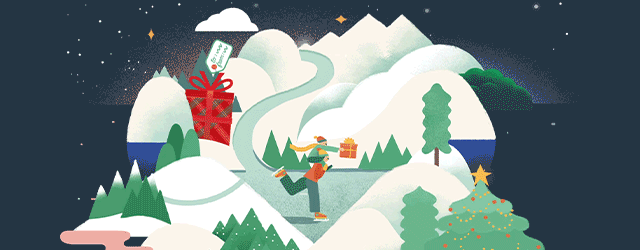 L.L.Bean holiday illustration.