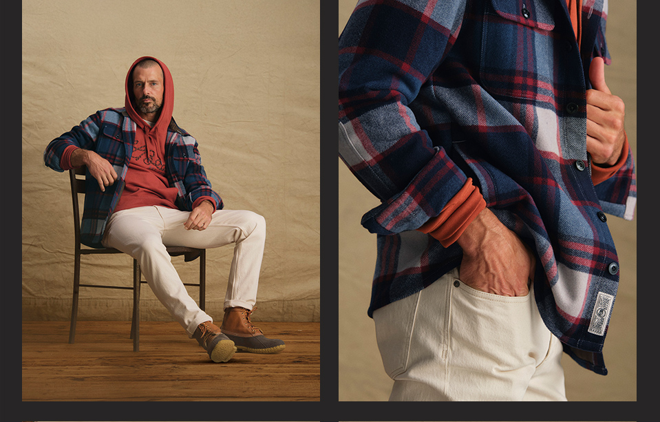 Men's Signature Wool Workshirt and Signature Camp Hoodie Sweatshirt
