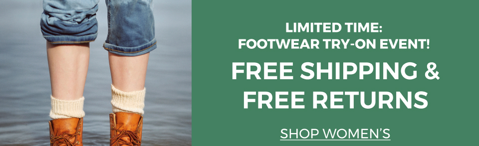 Limited time: Footwear try-on event! Free shipping & returns. 
