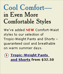 Tropic-Weight Pants and Shorts