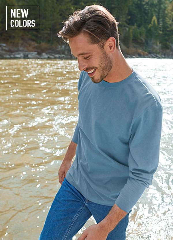 Carefree Unshrinkable Tees for men.