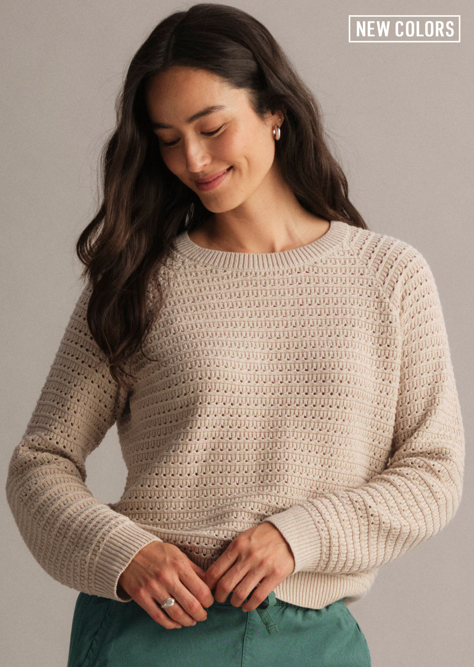 Sunwashed Openwork Sweater