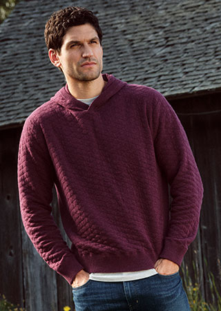 Quilted Sweater Hoodie