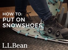 How to Put On Snowshoes