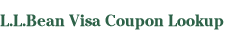 L.L.Bean Visa Coupon Lookup