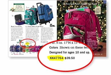 catalog item number
