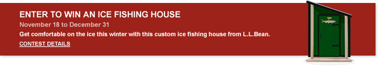 Get comfortable on the ice this winter with this custom ice fishing house from L.L.Bean.